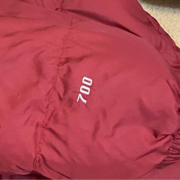 The North Face Men’s red maroon Nuptse 700 down Retro Puffer Jacket large - Picture 6 of 12